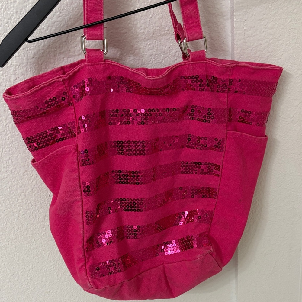 Victoria's Secret Fuchsia Sequin Tote - Picture 3 of 6